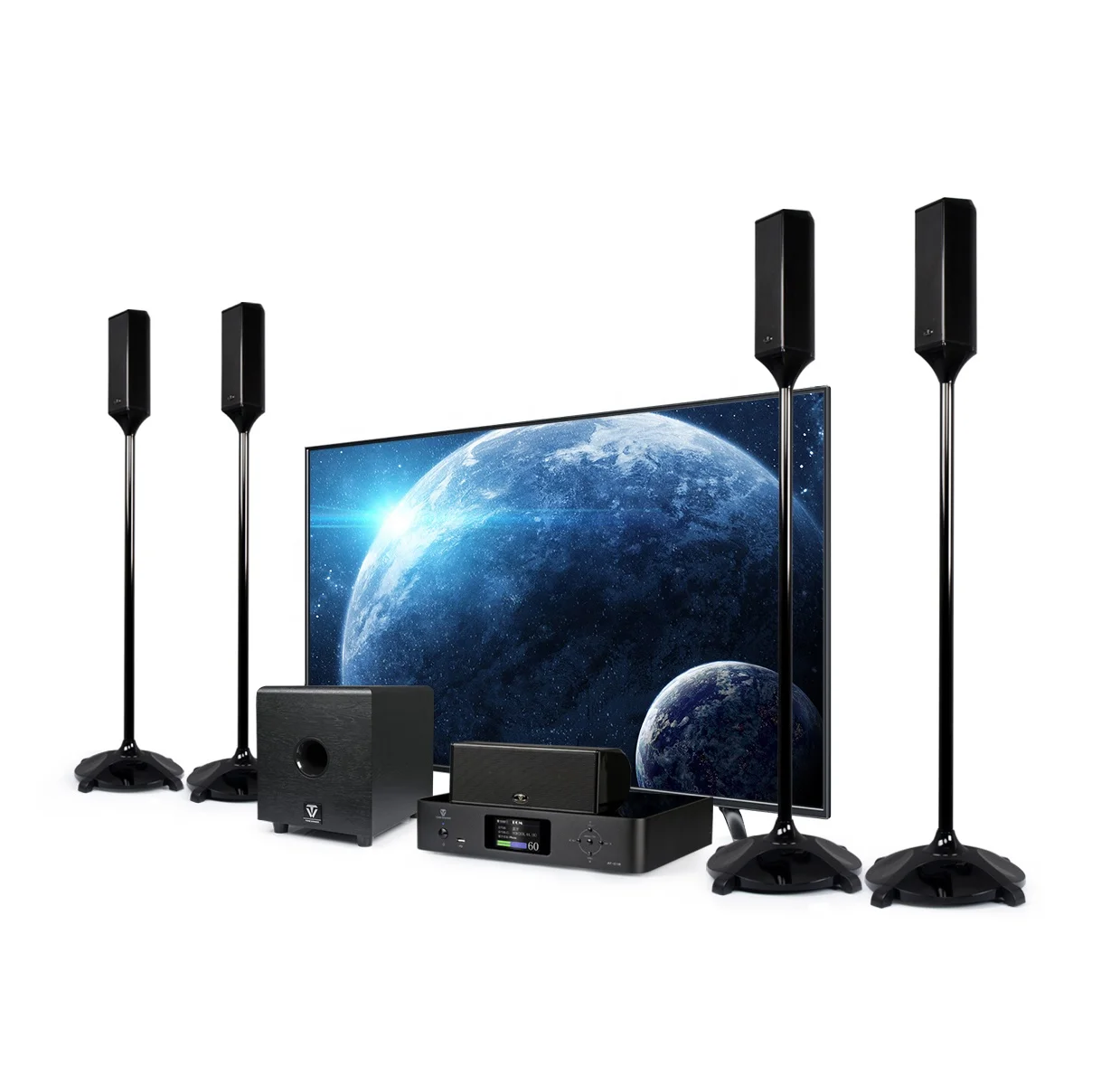  Бесплатная доставка развлечения 5.1.4 Dolby атмосферs Колонка для домашнего кинотеатра DTS:X беспроводной сабвуфер звуковая панель система объемного