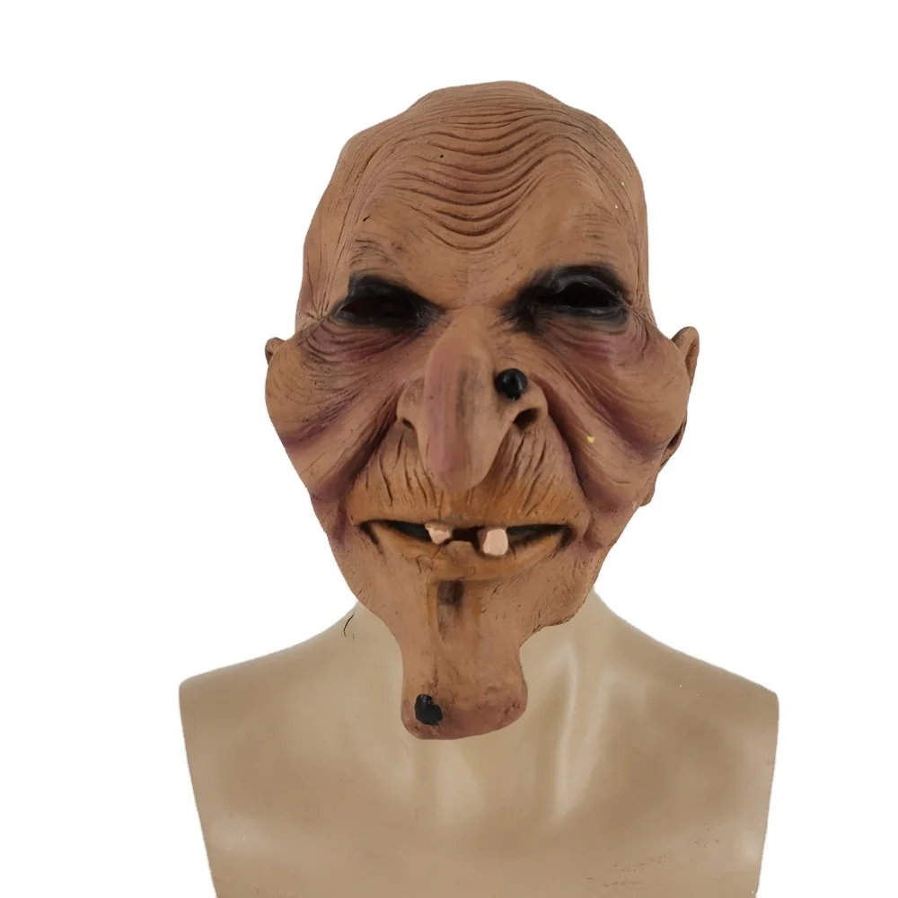 Halloween Witch face Mask 3D Headwear full head latex headgear horror halloween mask