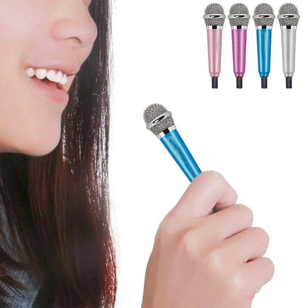 Portable Kids Karaoke Microphone Magic Sing Along 3.5mm Audio Wired Karaoke Microphone for Mobile Phone Laptop Tablet Microphone