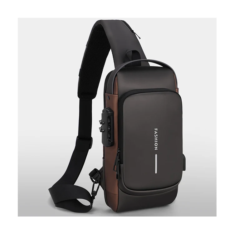 Custom Logo OEM  Wholesale Anti-theft chest bag with Lock Anti Theft Smart chest bag