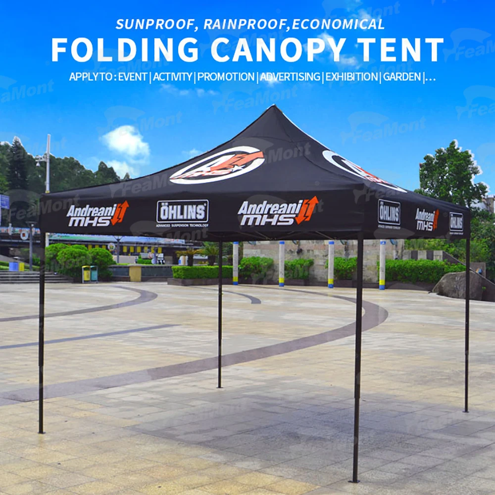 FEAMONT outdoor shelter awning advertising gazebo trade show event custom exhibition folding ez pop up 10x10 canopy marquee tent