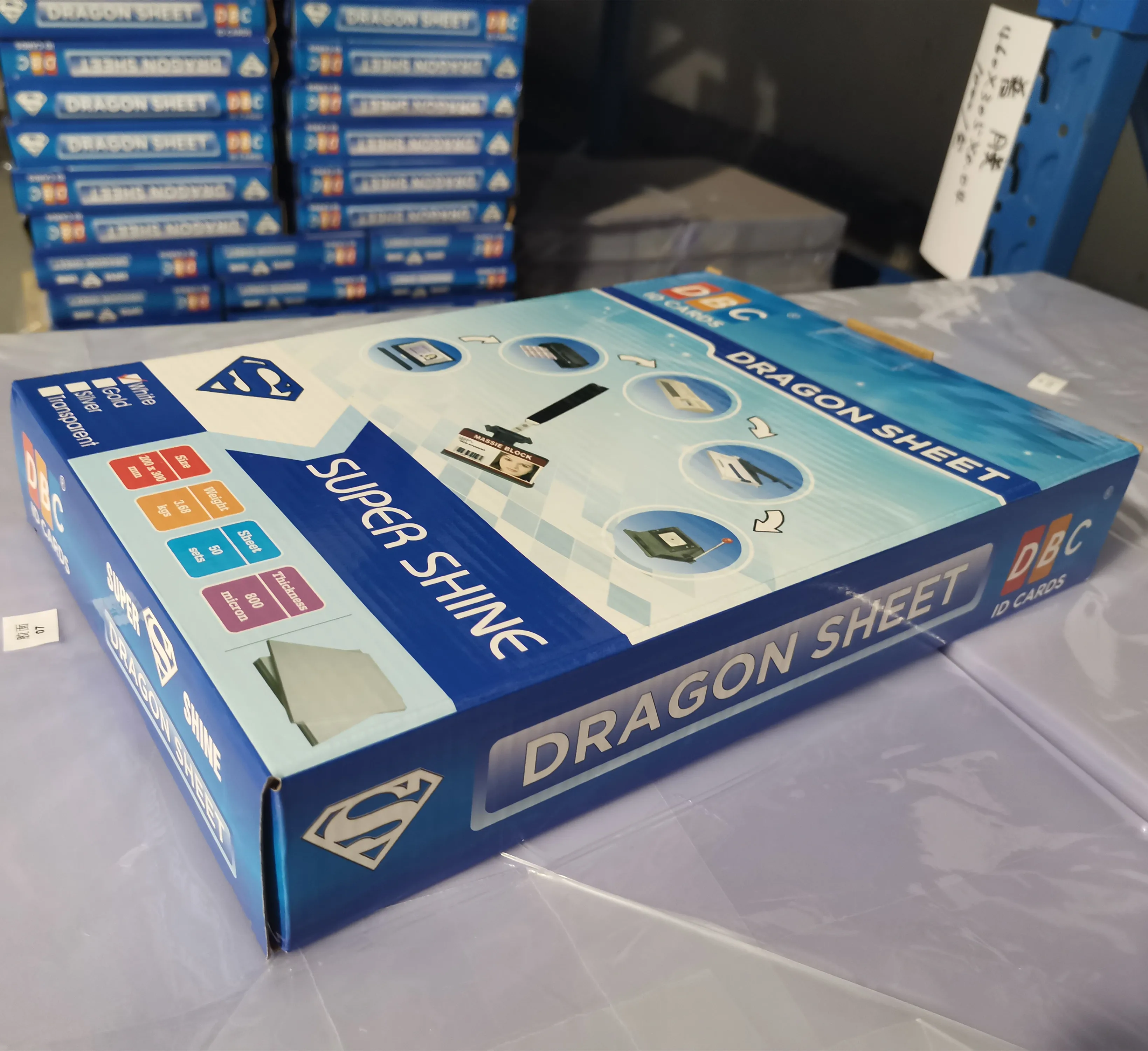 150+460+150mic A4 size pvc/PET no laminated dragon sheet for  ID card making