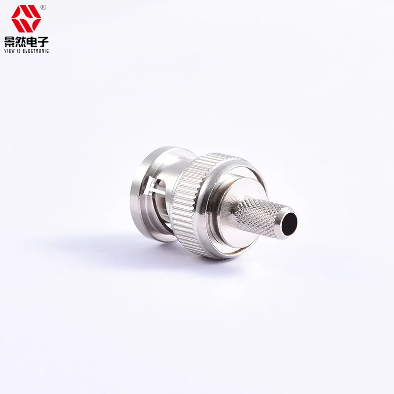 sell high quality Video monitoring BNC crimp syv75-3 cable brass nickle plating 4ghz 75Ohm straight male RF