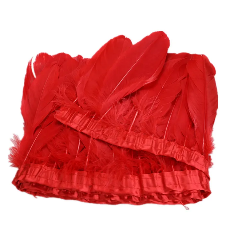 High quality goose feather big floating cloth edge 15-20cm feather cloth belt edge