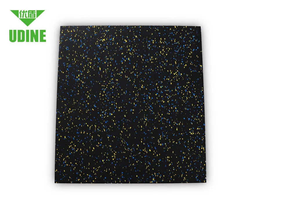 China Recycled Anti Slip Rubber Floor Mat With Beveled Edge EPDM Rubber Crossfit Fitness Gym Floor Roll Tile Strips Piso De Goma