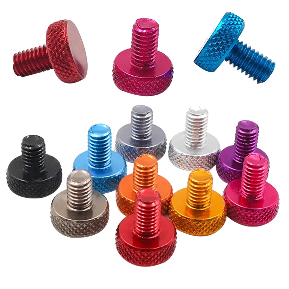 Custom m2 m3 m4 m5 m6 m8 Hand Screw Aluminum Anodized Threaded Knurled Captive Thumb Screw