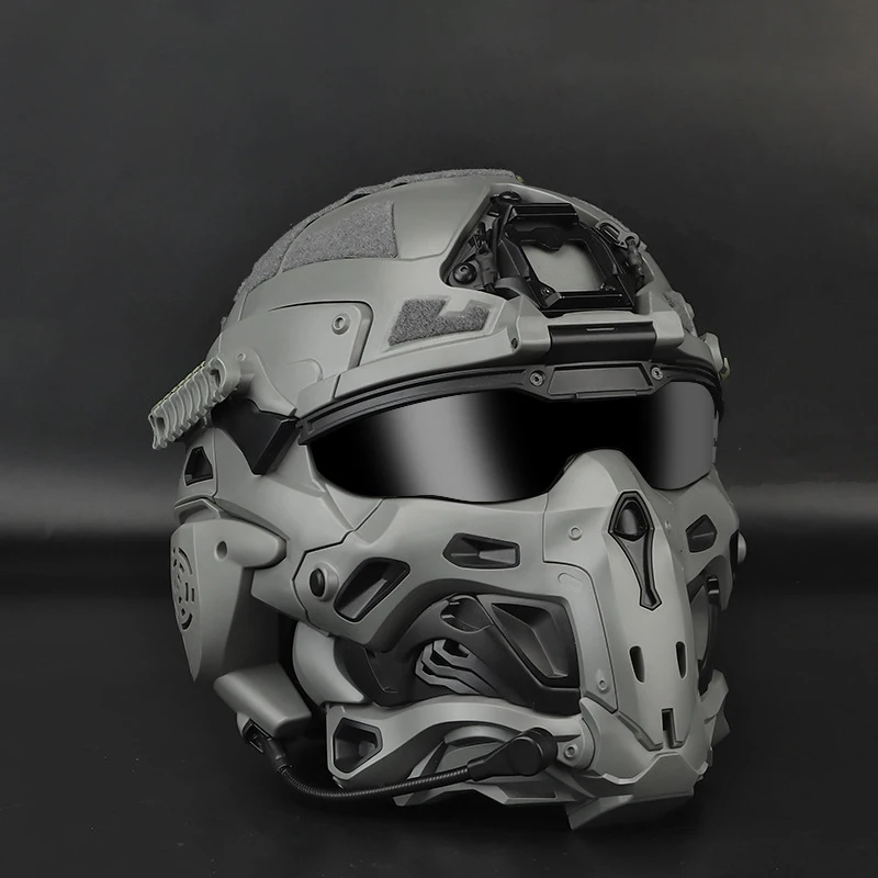 CXXM assault helmet Built-in communication headset, anti-fog fan, replaceable lenses tactical helmet full face helmet