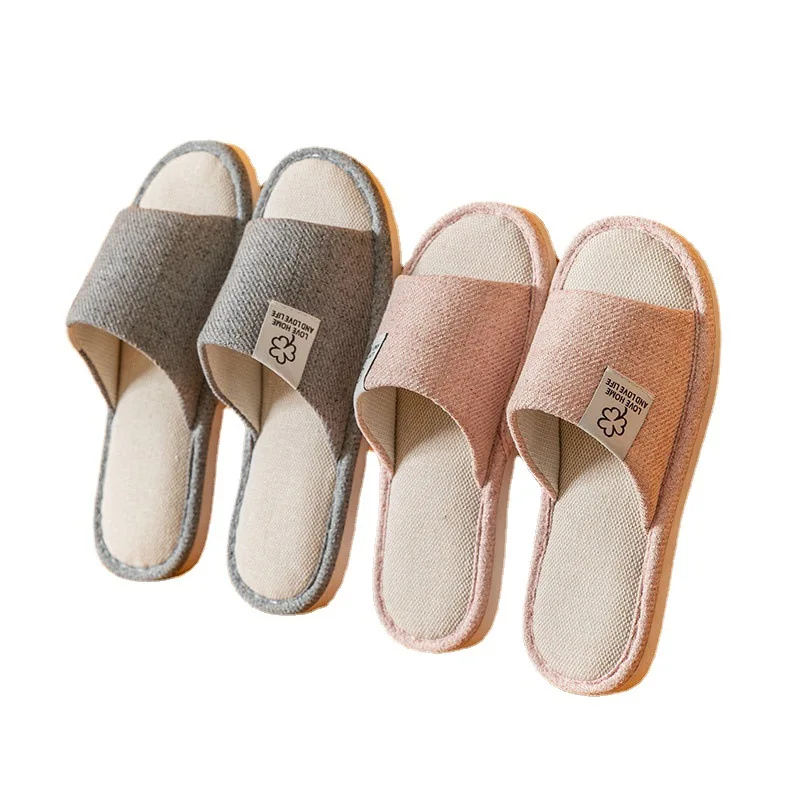 Wholesale Cheap 2024 summer Fashion Home linen PVC Breathable shoe ladies Men Shoes flip-flops cloud Slides Slippers for women