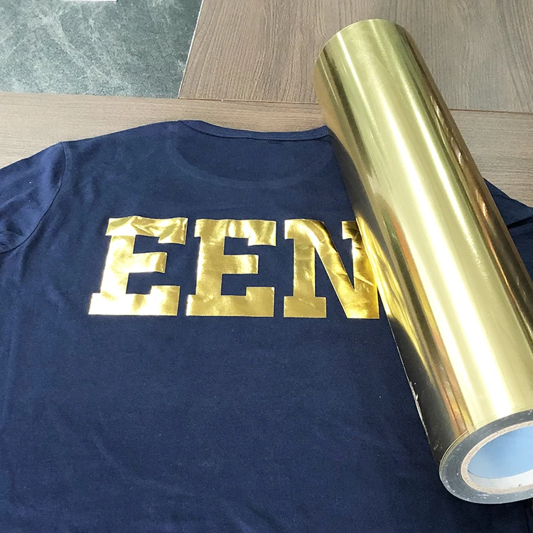 Custom iron on printable print film clothing label Soft Metallic heat transfers vinyl for tshirts transfer printing