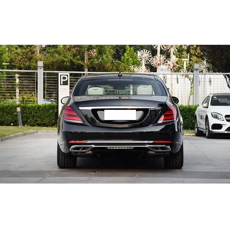 Upgrade M style body kit front rear bumper diffuser exhaust tail pipe for Mercedes Benz S-class W222 2018-2020 tuning parts