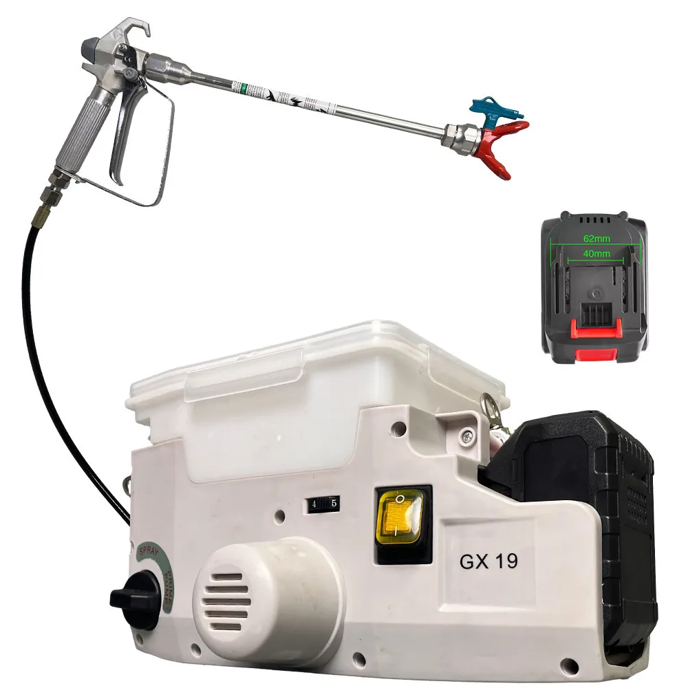 Wall Rechargeable Electric Paint Sprayer Painting Portable Airless Cordless Spray Gun For Home