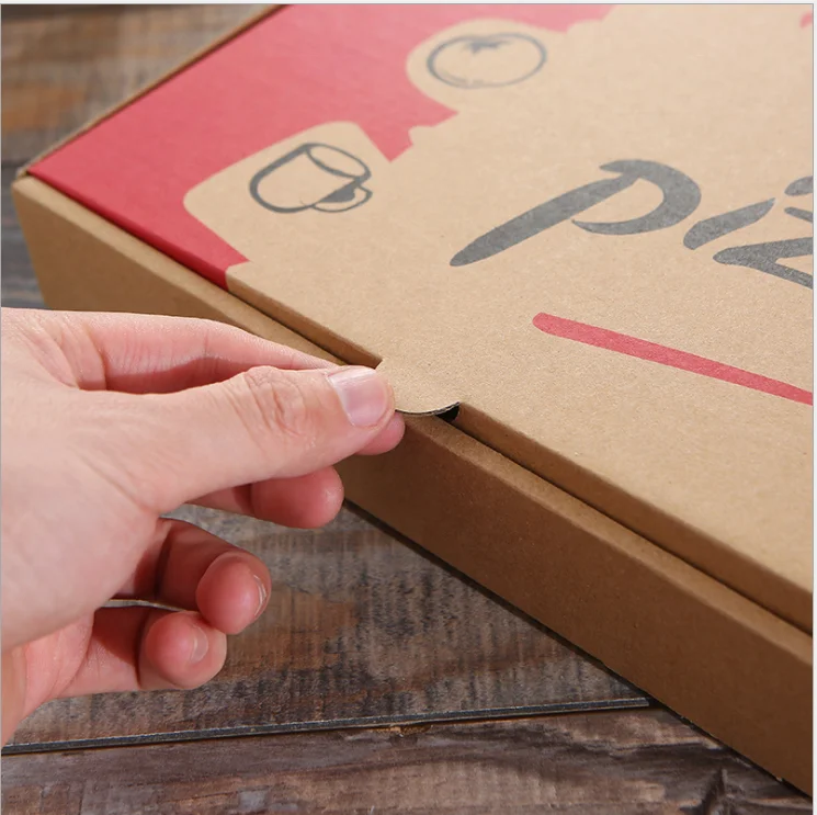 Wholesale 8 9 10 11 12 13 14 16 18 24 Inch Cheap Pizza Carton Boxes Custom Logo Printed Corrugated Kraft  Packaging  Pizza Box
