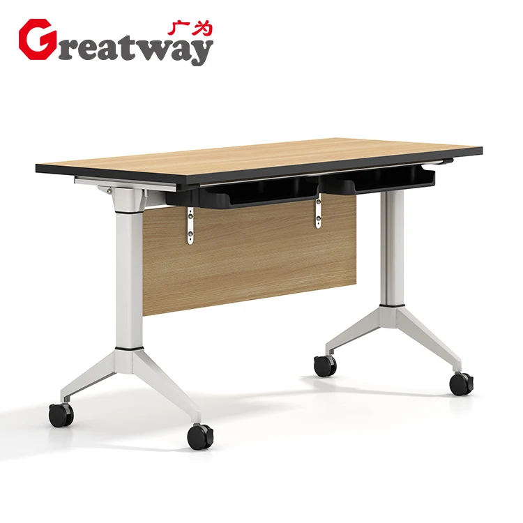 Modern primary school study double seat desks folding training meeting desk