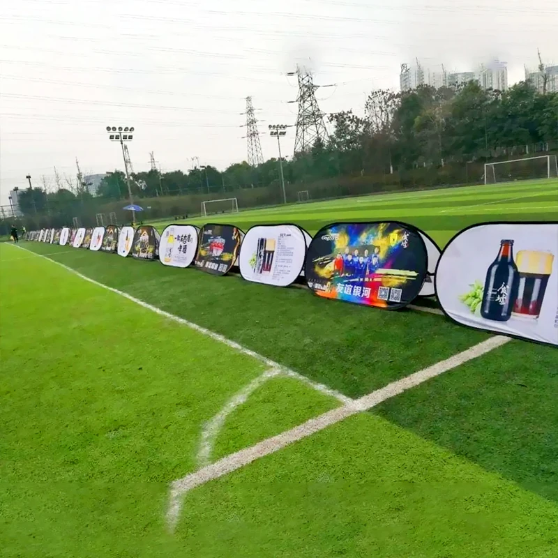 Customized High Quality Horizontal Folding Display Outdoor Advertising Oval Vertical Bean-Shape Pop Up Banner A Frame