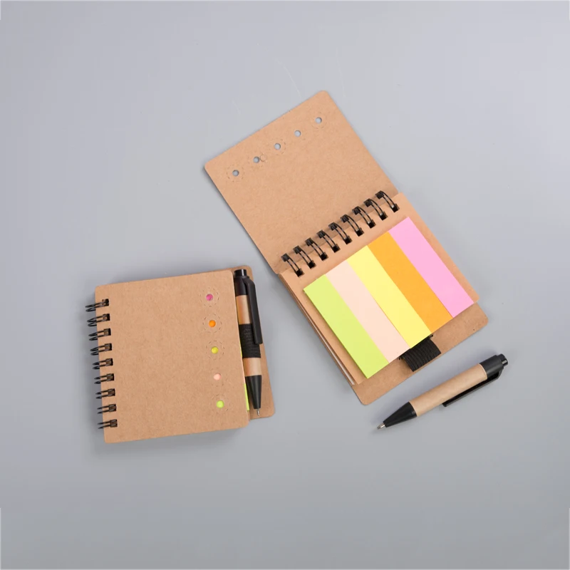 customized notebook sticky notes Self-Adhesive colored sticker notepad memo pad with pen set