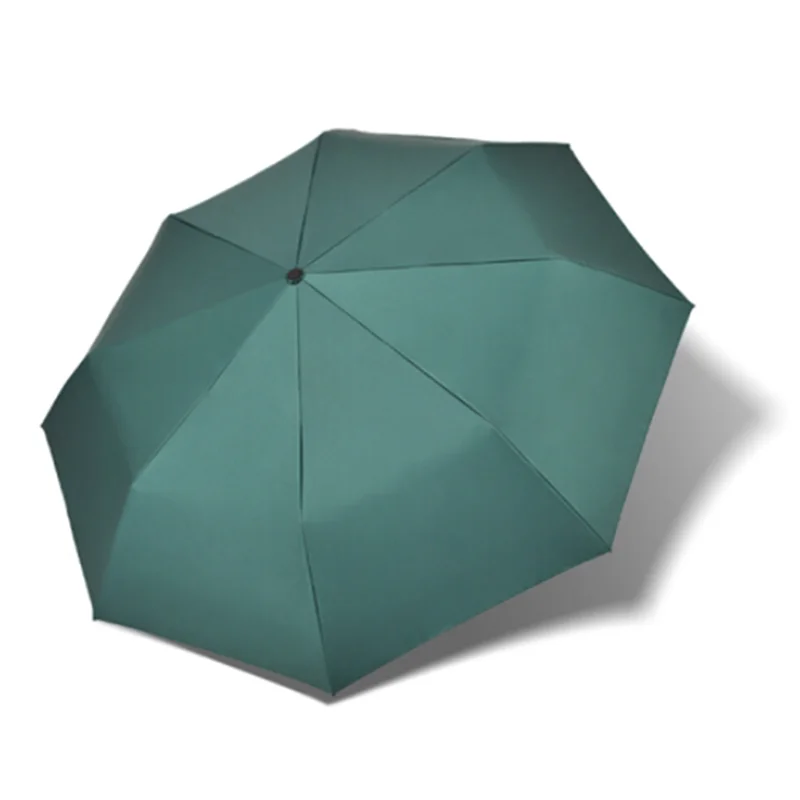 uv black coating candy color three folding parasols with case monsoon compact green color fashion umbrellas