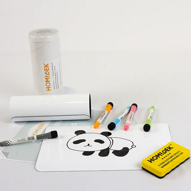 HOMIDEK Dry Erase Flexible Magnetic Refrigerator Whiteboard White Board for Home Office Meeting