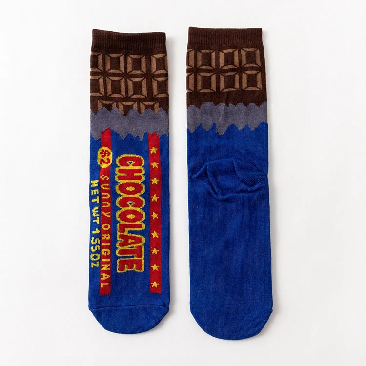 Custom Sock New style Milk Tomato Cookies Chocolate Street Sports Socks Unisex Knitted Cotton Happy Socks
