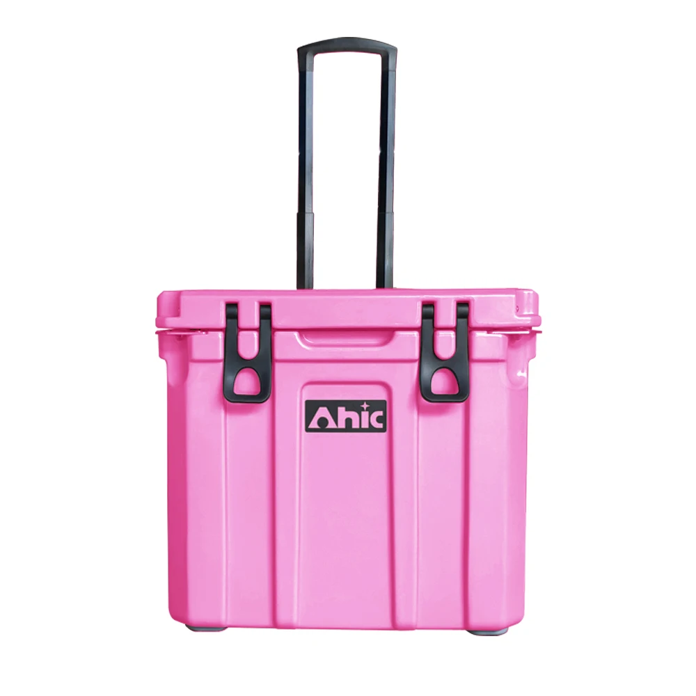 35L Camping Rotomold Hard Sided Foam Drinks Ice Chest Table Hielera Glaciere Cooler Box with Wheel