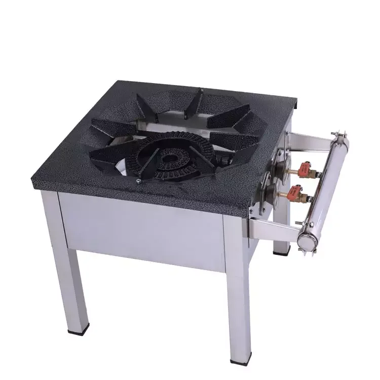 Lyroe High Rigidity Commercial Restaurant Canteen Soup Cooking Range Heavy 2 Burner Gas Stove