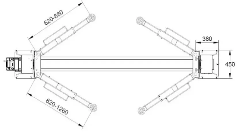 High Quality Car Hydraulic Double Column Gantry Lifts Auto Lift Two Post Lifter For Service Station