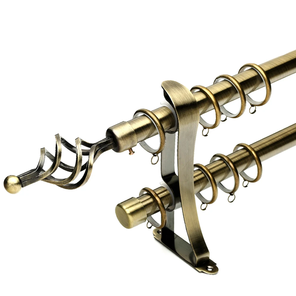 Curtain Rod Heavy Duty Curtain Poles 5m Metal Accessory Stainless Steel Antique Simple Wedding PVC BOX Iron Low MOQ Modern 1.2m
