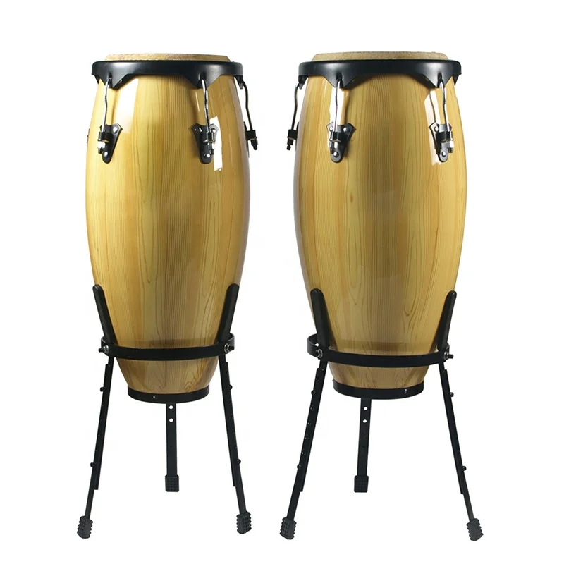 Набор барабанов Congas 10 дюймов и 11 латинские барабаны черная Хромированная Корзина подставка с хромированной фурнитурой для Конги использования инструментов
