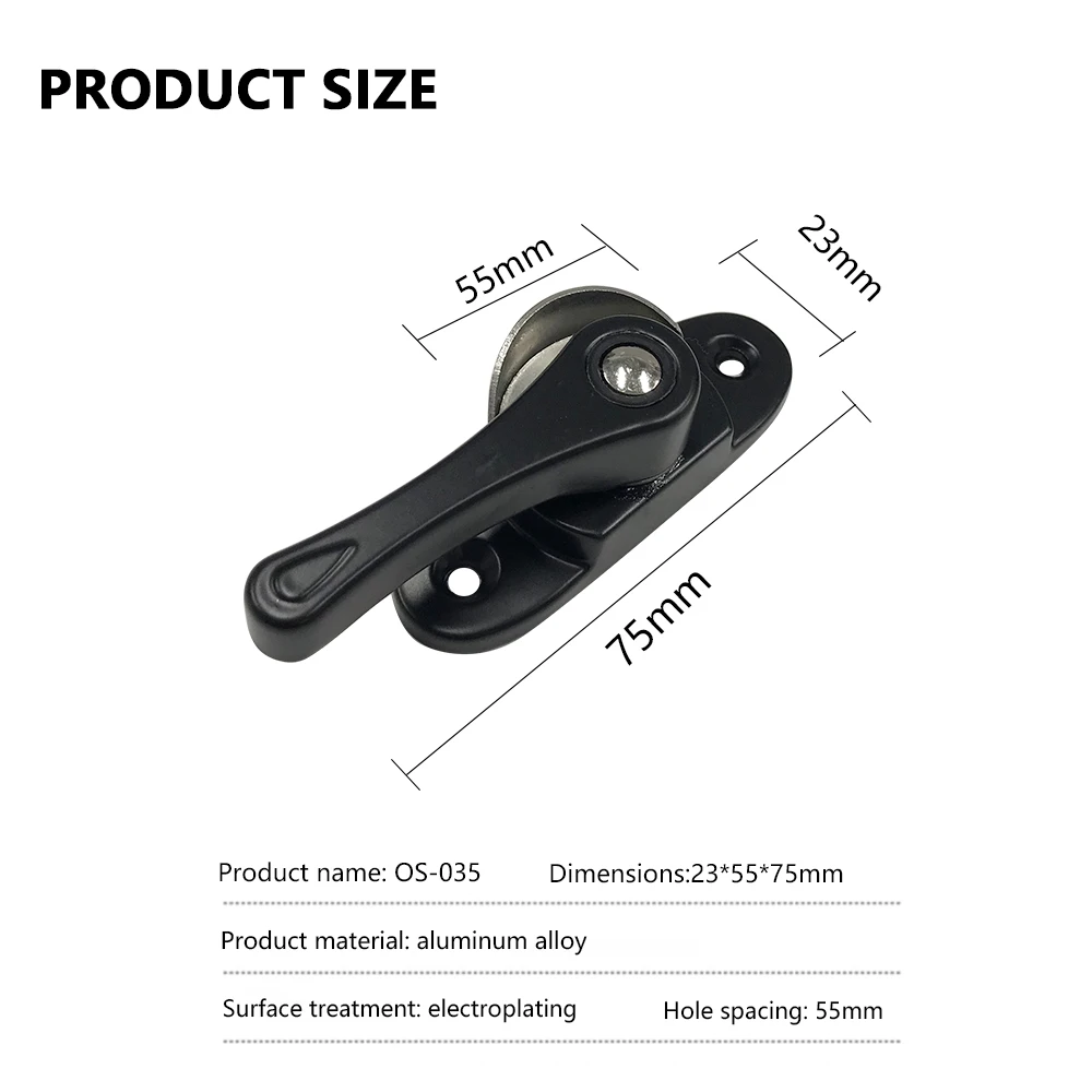 Wholesale Easy To Install UPVC Sliding Security Drop Shape Casement Window Crescent Locks
