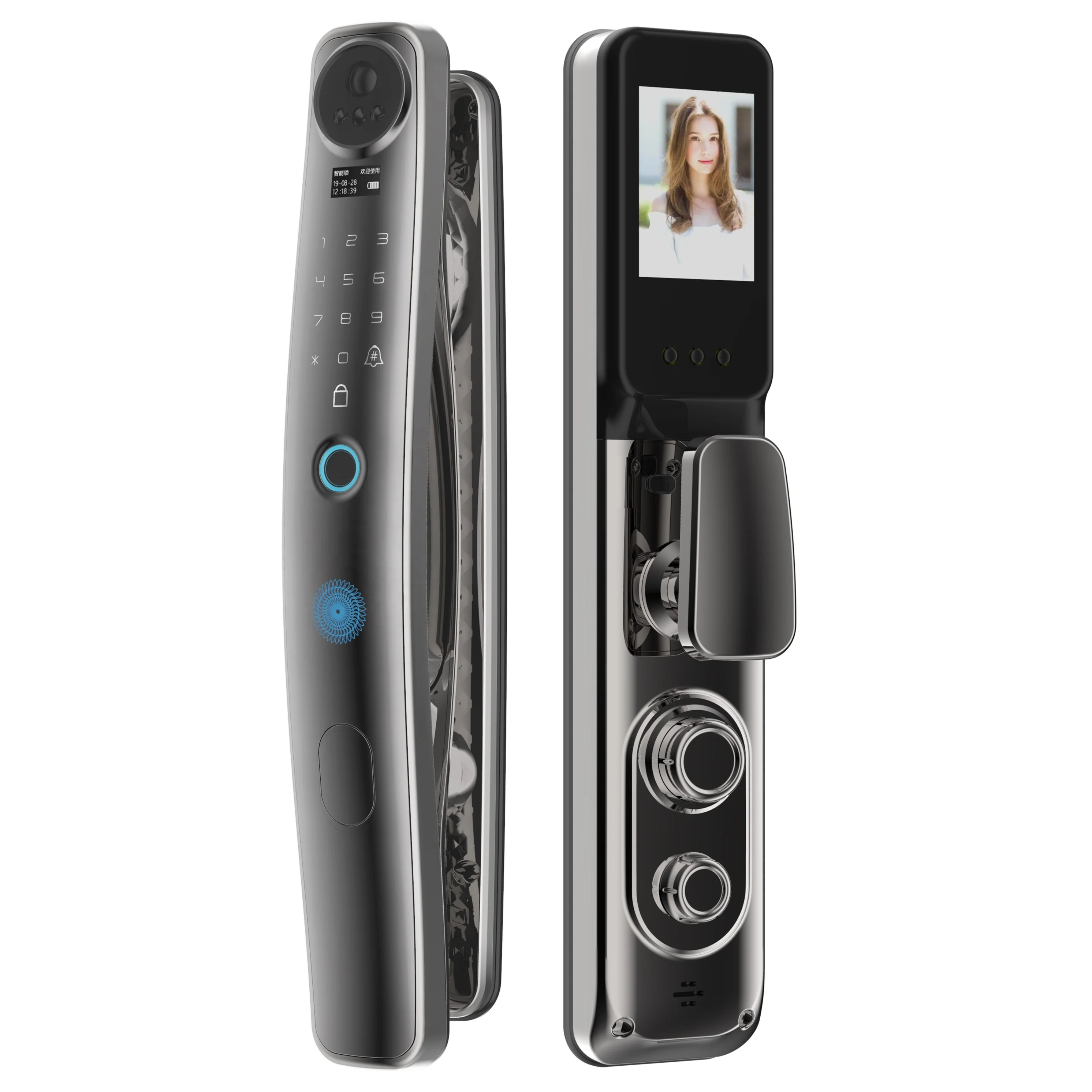 Intelligence Lock Tuya App Smart WiFi Digital Door Lock Code RFID IC Card Smartphone App Unlock Biometric Fingerprint Smart Lock