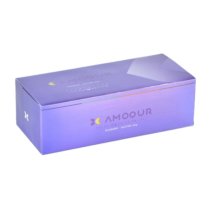 popular famous Product AMOOUR  Heat Not Burn  Herbal Cigarettes stcks For Electronic Cigarette Heating Equipment Blue berry