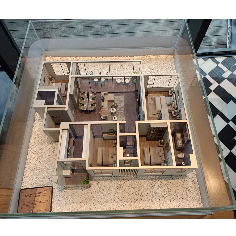 Acrylic material mini house interior design model Aolin model Architectural scale model