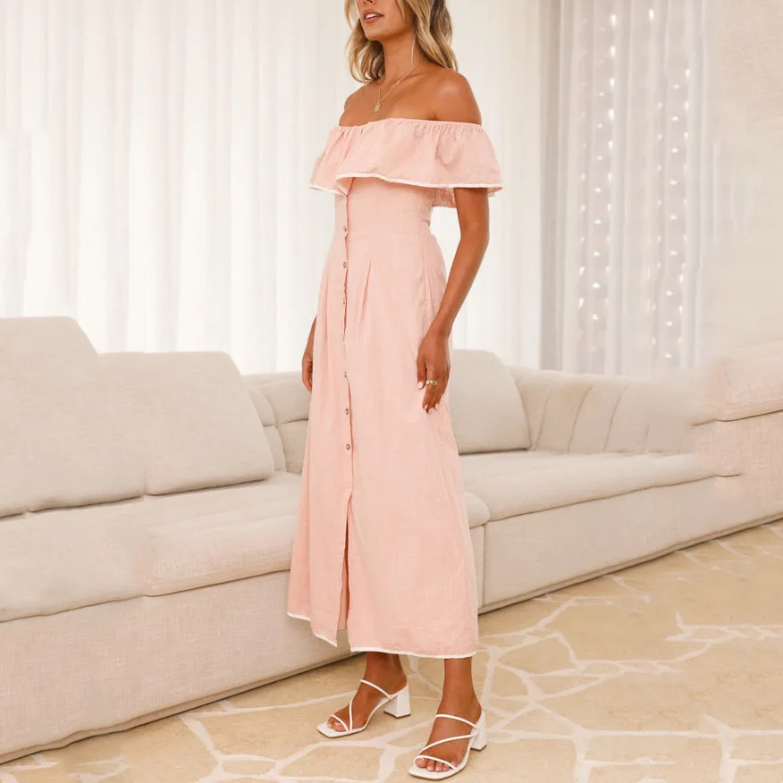 Женское элегантное пляжное платье на тонких бретельках