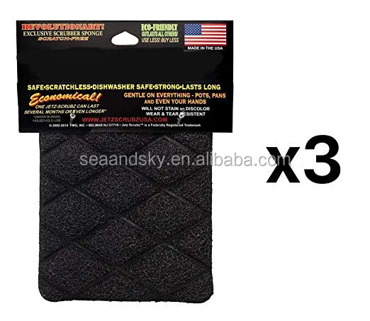 3pcs Rinse the sponge kitchen sponge Clean sponge Washes the cotton dish towel Nano sponge