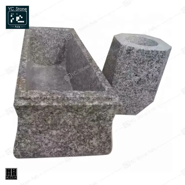 
Black Granite Funeral Memorial Monument Cemetery Vases with Modern Design Cemetery Vases Planters for Tombstone 