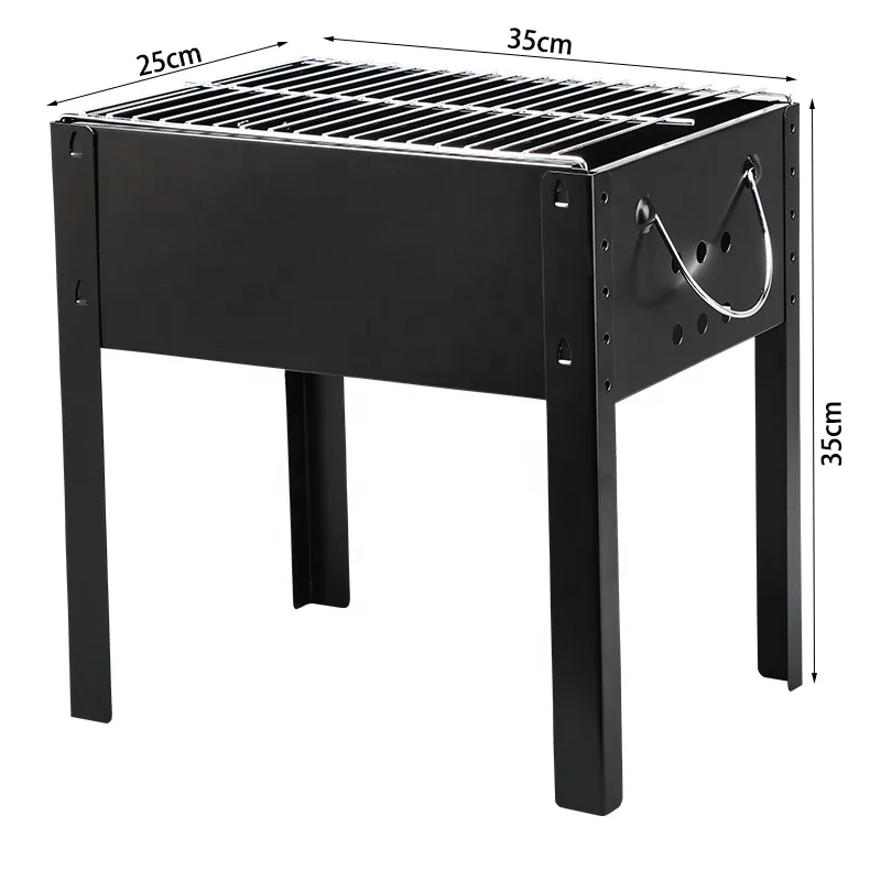 Charcoal BBQ Grill Folding Barbecue Grill Portable Outdoor Grill for Camping Party Cooking