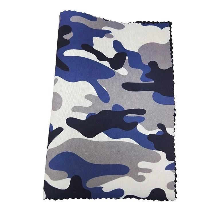 Wholesale Waterproof 1.5mm 5mm Custom Print Blue Camo Neoprene Fabric