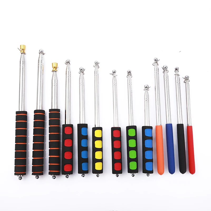 Retractable Stainless Steel Thickened Outdoor Handheld Leisure Entertainment Pole1.2m 1.6m 2m Flag Pole   Tour Guide Flag Pole