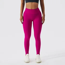 High Waist Womens Hip Lifting Outdoor Running Sports Tight Trousers Seamless Pushup Shape Gym Workout Fitness Leggings Sport Set