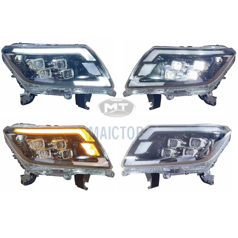 MAICTOP 2021 Car Modified Front Head Light Led Headlight for NAVARA NP300 2016-2019 New Type 4 Lens Headlamp