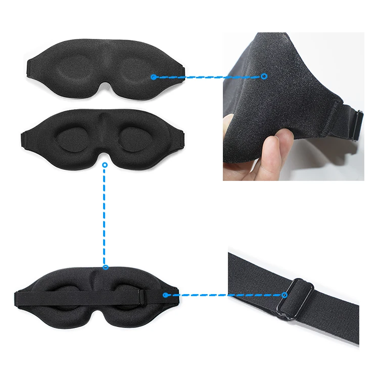  Лидер продаж на amazon маска для сна глаза 3d Контурная вогнутая глаз с эффектом памяти и затычками