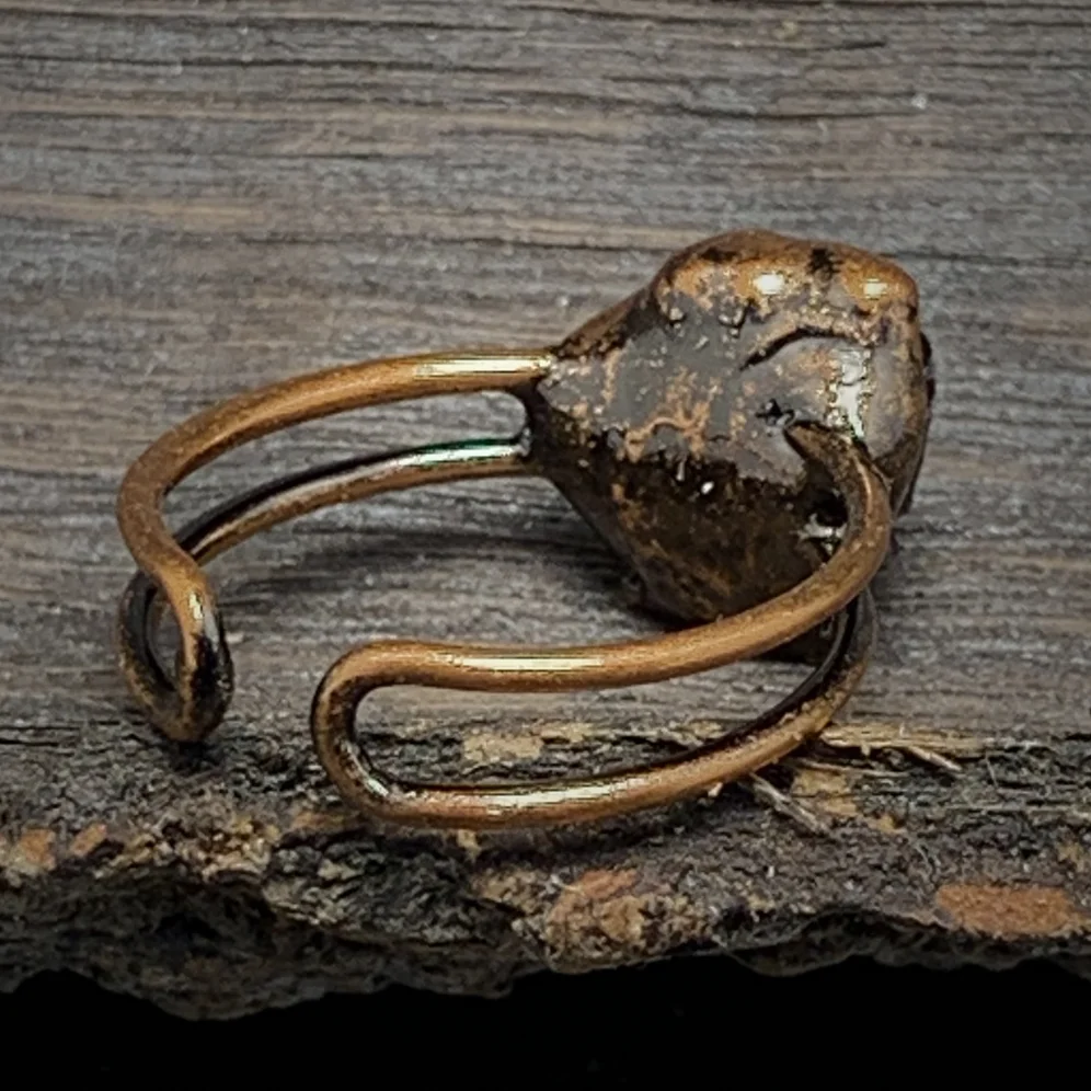 Natural Single 12 Zodiac Gemstone Blue Kyanite Crystal Birthstone Ring Antique Bronze Adjustable Fashion Rings Women men Jewelry