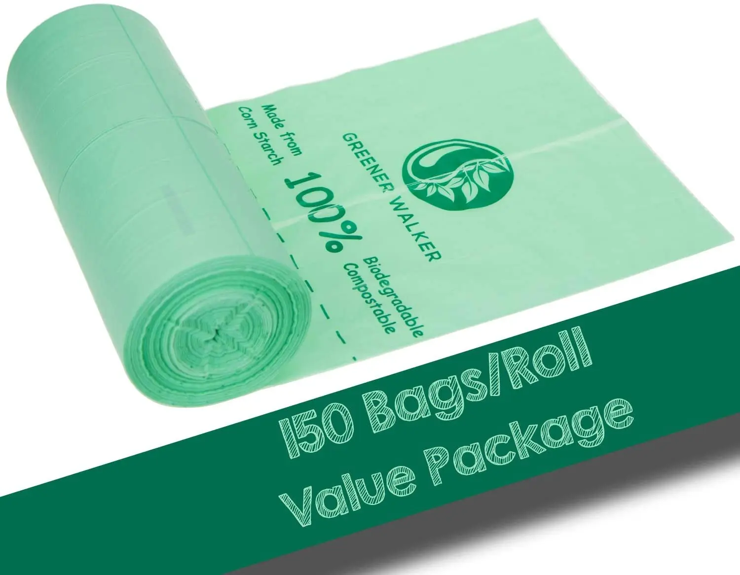 ASTMD6400 EN13432 Biodegradable and Compostable Bin Liners Trash Bags on Roll