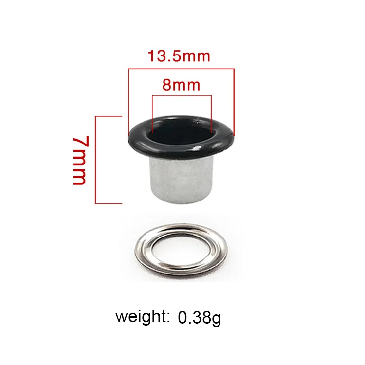YN 4mm 5mm 6mm 8mm 10mm Color Eyelets Garment Eyelets Washer Metal Grommets Round Metal Eyelets for Shoes Clothing