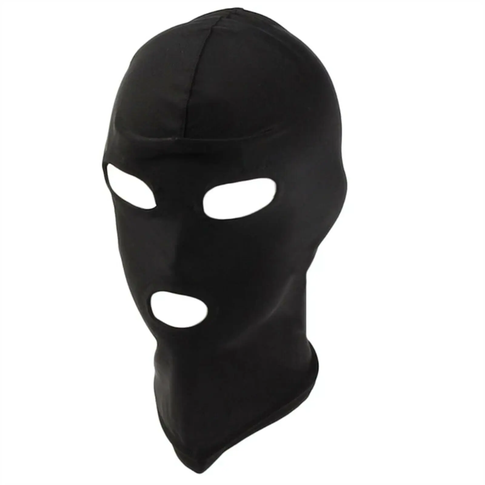 Black Face Bondage Hood Blindfold Head Open Eye Mouth Adult Cosplay Gimp Bondage