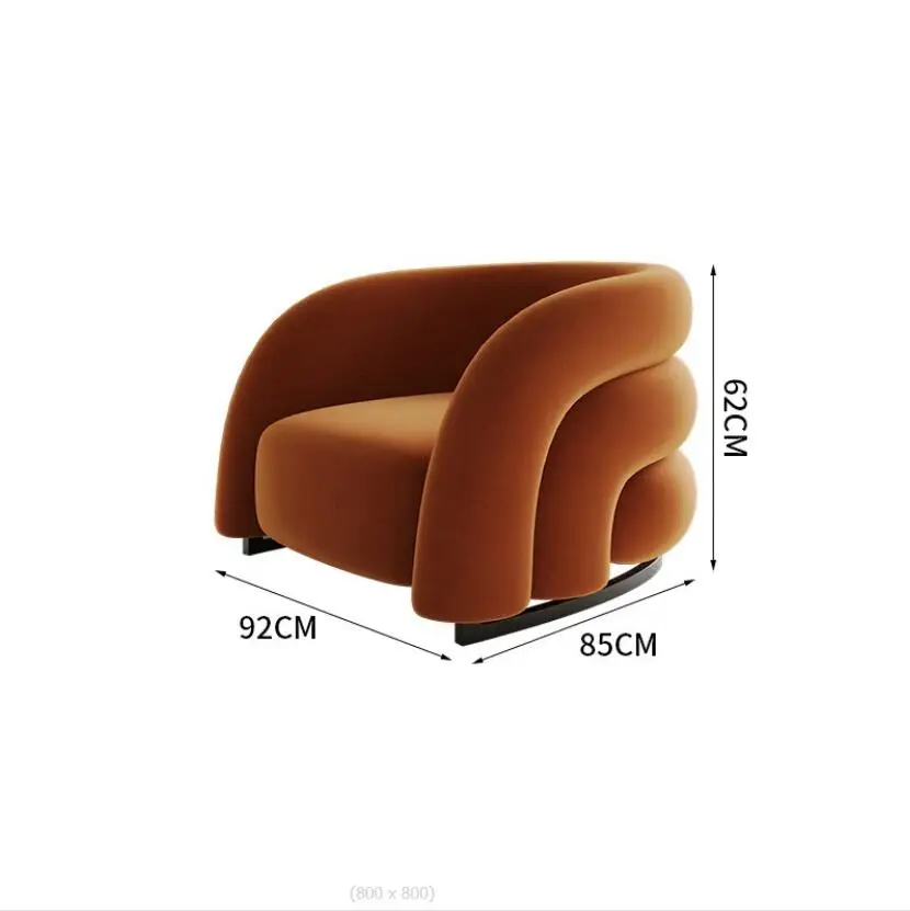 Wholesale Modern Nordic Luxury Lamb Fleece Fabric Single Seat Sectional Corner Couch Sofa Inflatable for Apartment Use