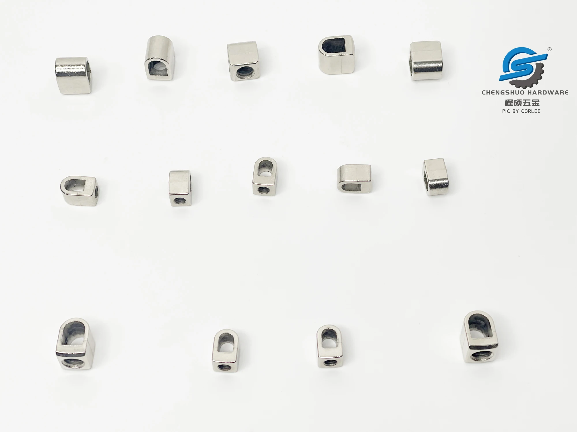 Custom M8 Squeeze Core Zinc Alloy Wire Clamp Parts CNC Machining Part Metal Machined Factory Chengshuo Hardware