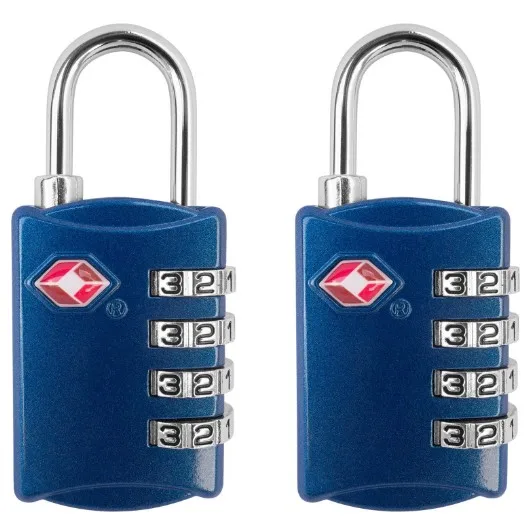 Europe  America Popular TSA lock 4 Digit Combination Steel Luggage Travel Padlock Password PadLocks