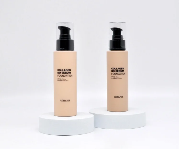 Made In Korea Luxury Professional Makeup Sets Lebelage Collagen No Sebum Foundation For Wholesale