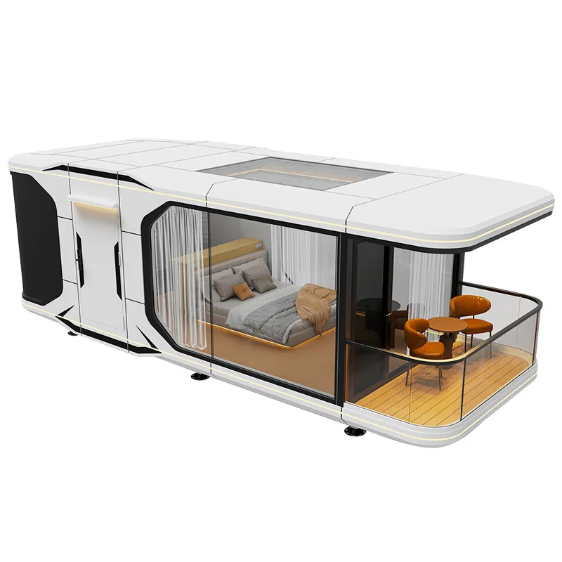 Popular Luxury Space Capsule Residential For Commercial Leisure Beach Hotels Prefabricated Container Residential Customization