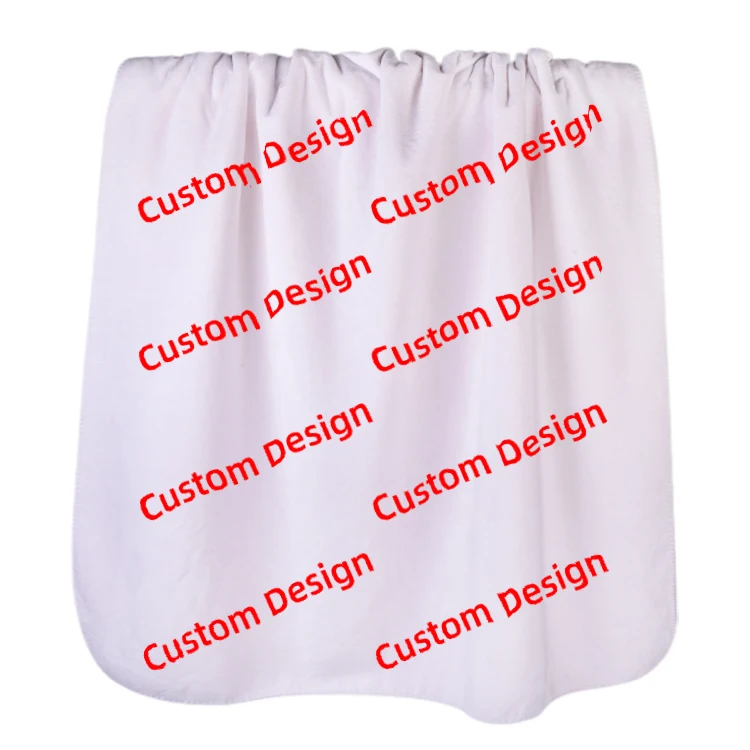 Hot sale promotion drop shipping custom design logo print faux fur micro mink flannel Sherpa fleece throw blanket for gift